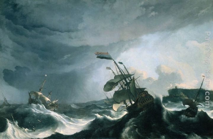 Ludolf Backhuysen Ships in Distress in a Heavy Storm